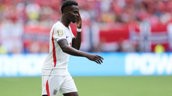 Bukayo Saka, delantero de Inglaterra.