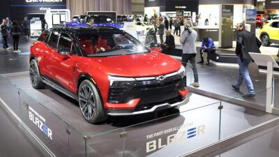 Chevrolet presenta su Blazer totalmente eléctrica en el Salón del Automóvil de Chicago, el 9 de febrero de 2023, en Chicago, Illinois. Chevrolet presenta su Blazer totalmente eléctrica en el Salón del Automóvil de Chicago, el 9 de febrero de 2023, en Chicago, Illinois.