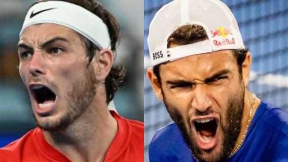 Taylor Fritz y Matteo Berrettini en la United Cup.  Taylor Fritz y Matteo Berrettini en la United Cup.