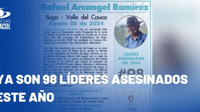 Crimen en Buga: asesinan a líder social mientras realizaba labores de campo con su nieto Crimen en Buga: asesinan a líder social mientras realizaba labores de campo con su nieto
