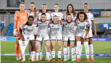 Linda Caicedo en la formación del Real Madrid vs. PSG por la Champions femenina.