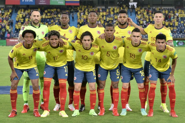 Jugadores titulares de la Selección Colombia vs Chile en Barranquilla