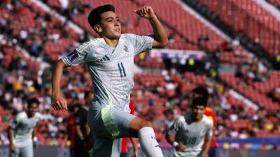 Gilberto Mora, delantero de México vs. España en el Mundial Sub-20.