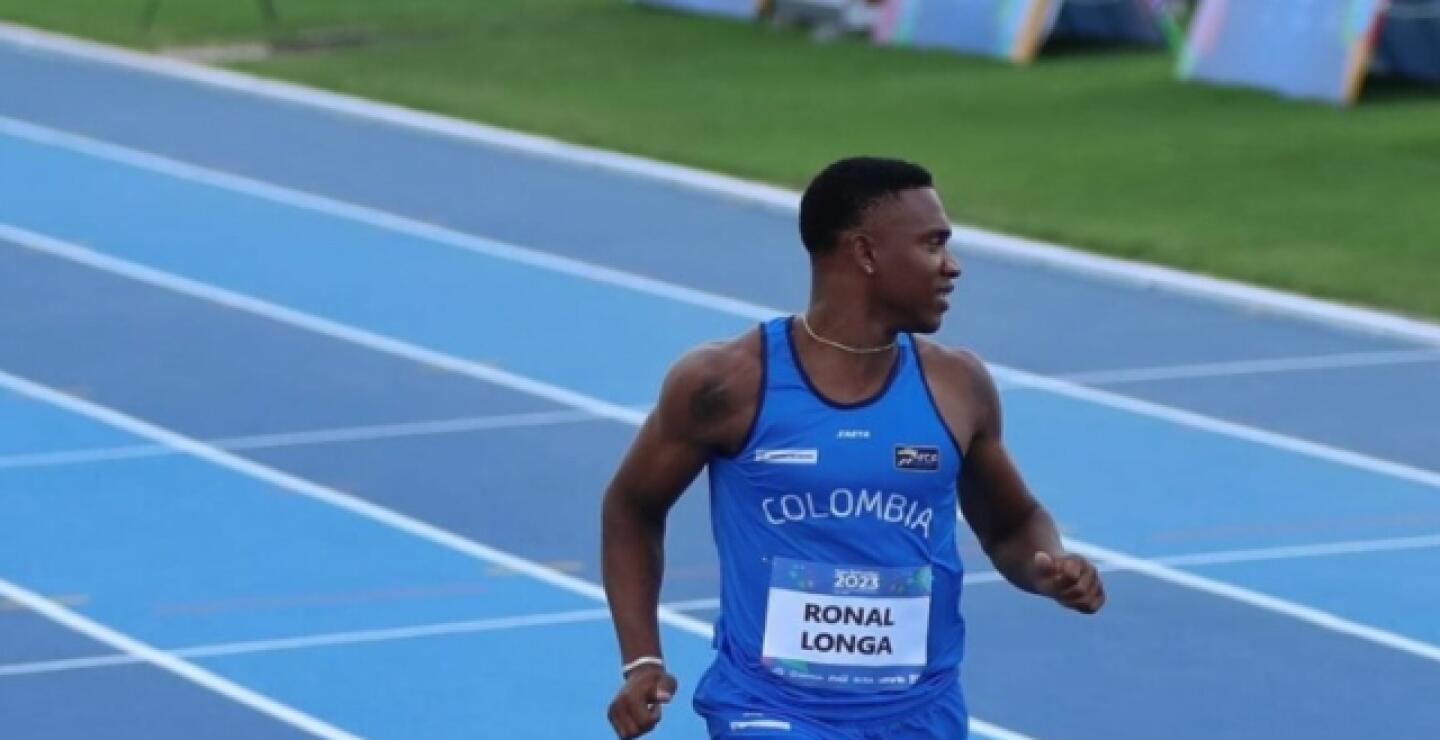 Ronal Longa durante Campeonato Sudamericano de atletismo 2023