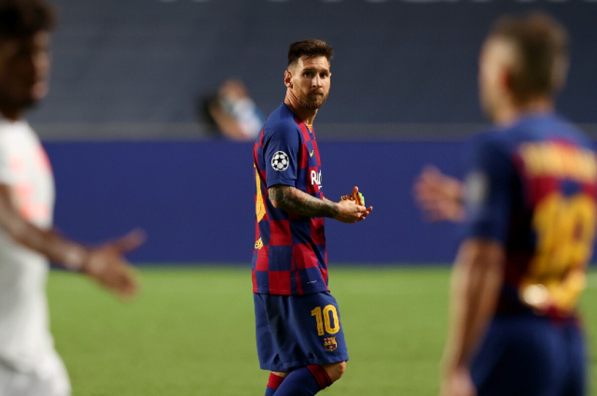 Lionel Messi en el partido de Barcelona vs Bayern Múnich