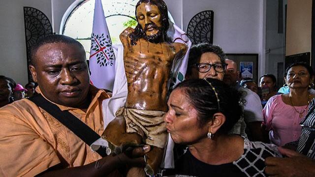 El Cristo de Bojayá ya está en Villavicencio y espera al papa Francisco