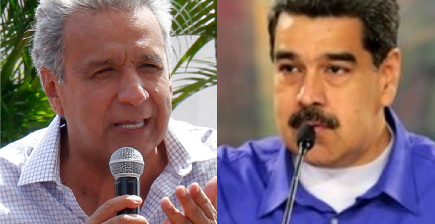 346450_BLU Radio. Lenín Moreno y Nicolás Maduro // Foto: AFP