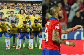 303368_Foto: selecciones de Brasil y Chile/AFP
