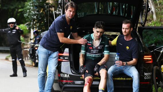 Wout van Aert se retiró en la etapa 16 de la Vuelta a España 2024. Wout van Aert se retiró en la etapa 16 de la Vuelta a España 2024.