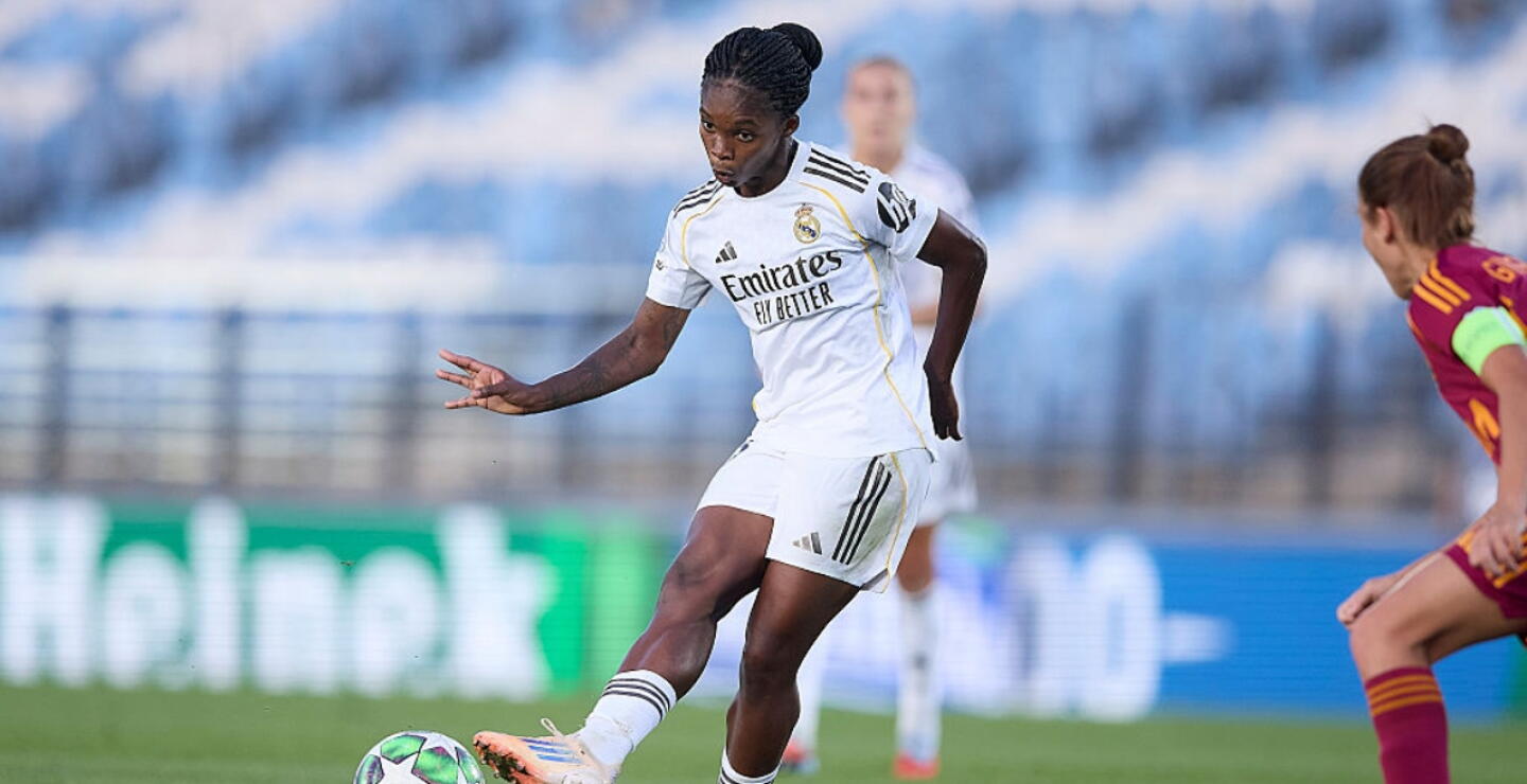 Linda Caicedo, delantera del Real Madrid en partido de Champions League Femenina.