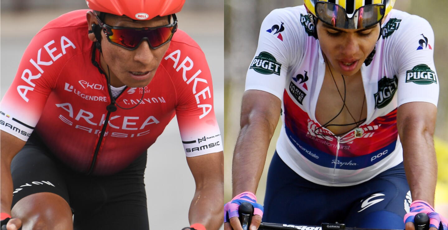 357932_Nairo Quintana y Sergio Higuita / Fotos: AFP