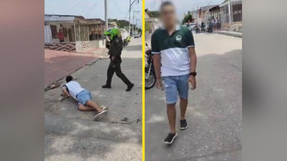 Hombre baleado por policía en Barranquilla Hombre baleado por policía en Barranquilla
