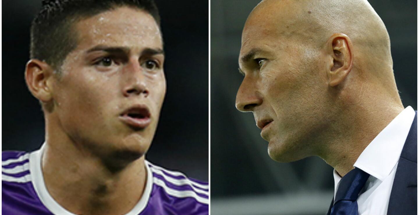 271677_BLU Radio. James y Zidane / Fotos: AFP