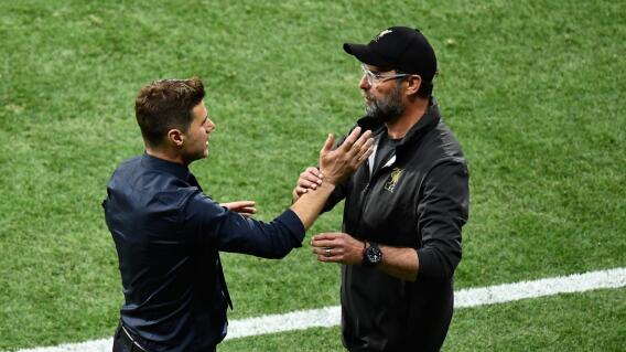 Jurgen Klopp y Mauricio Pochettino, entrenadores de fútbol Jurgen Klopp y Mauricio Pochettino, entrenadores de fútbol
