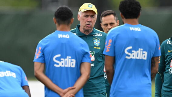 Carlo Ancelotti, director técnico de Brasil. 