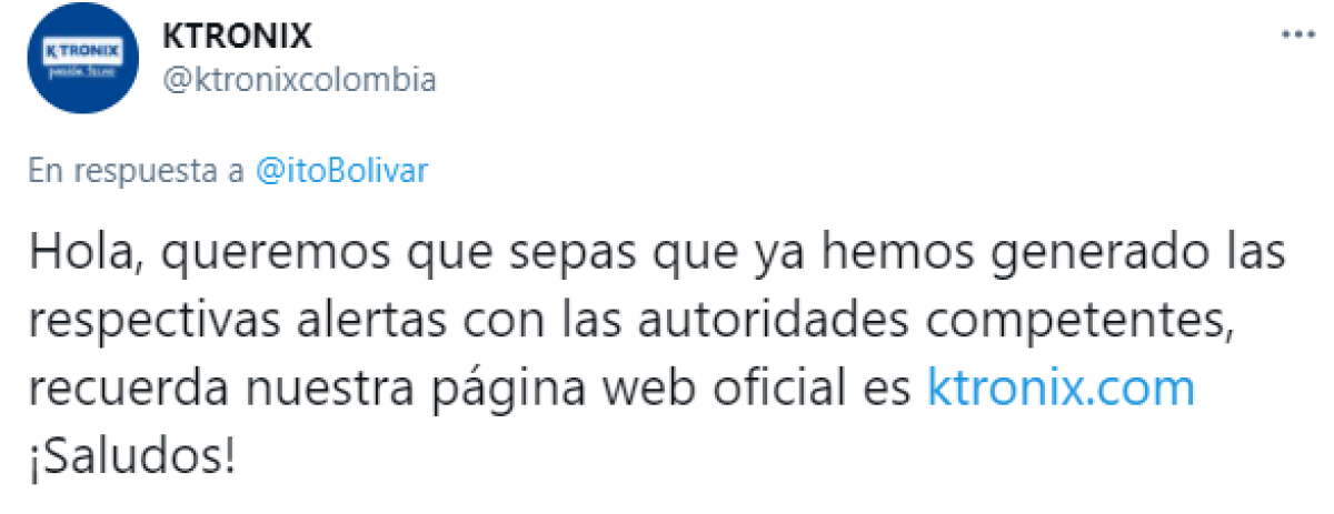 Comuncicado Ktronix