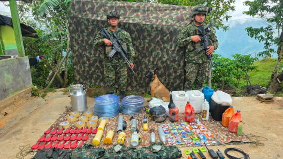 Depósito de las disidencias en Briceño, Antioquia 