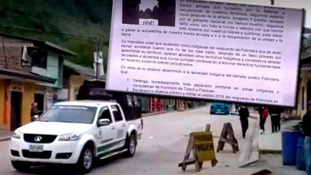 Comunidad investiga veracidad de este panfleto que declara objetivo militar a gobernador indígena 