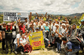 Pescadores de Honda festejando