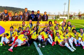La Selección Colombia femenina Sub-17, campeona de UEFA Friendship Cup 2025.
