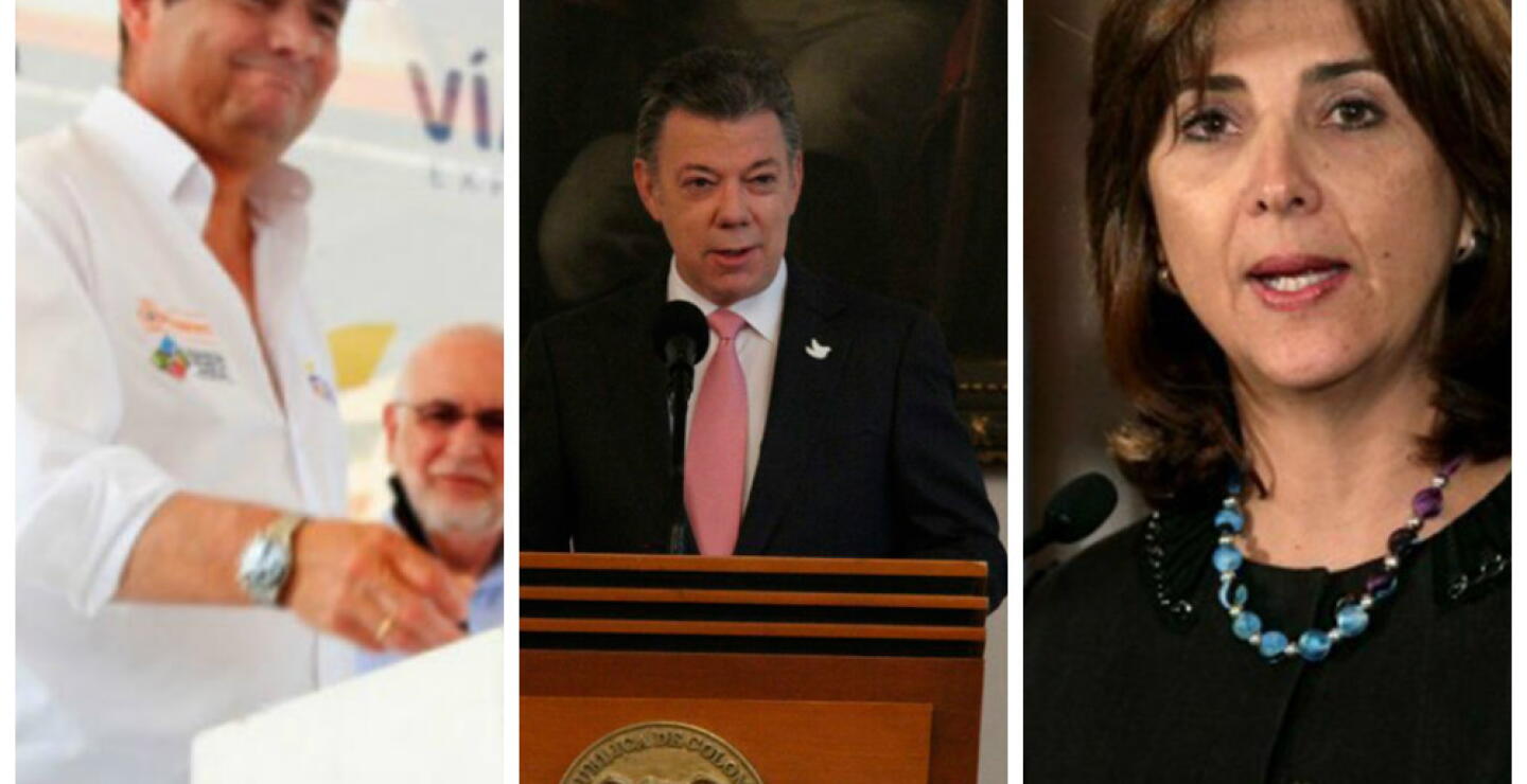 277826_Germán Vargas Lleras, Juan Manuel Santos, María Ángela Holguín / Foto: AFP y Presidencia