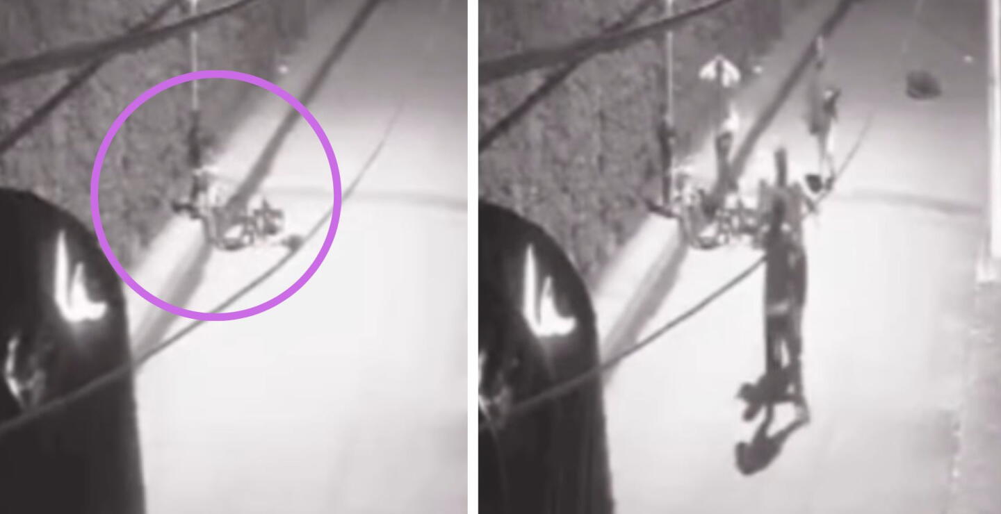 En videos de cámaras de seguridad quedó registrado el momento exacto del accidente