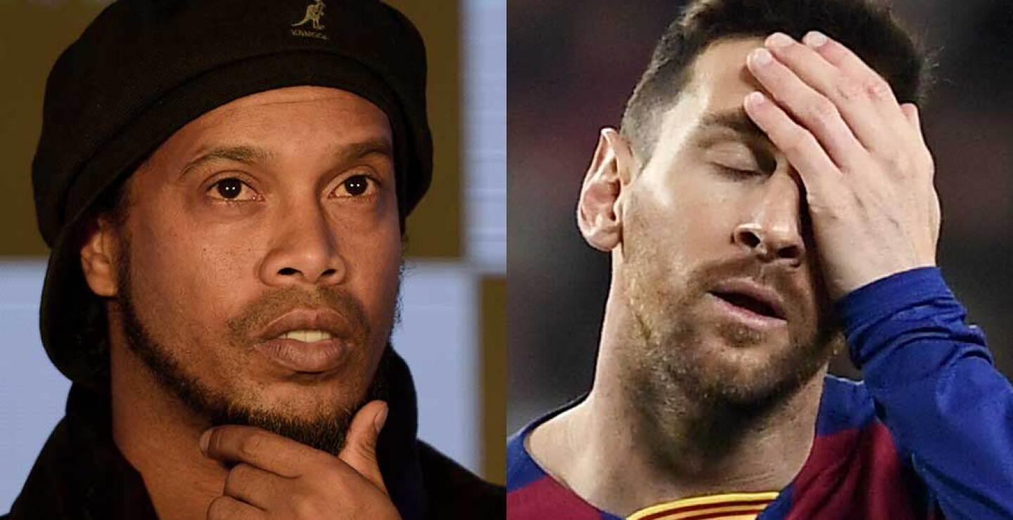 350554_BLU Radio. Ronaldinho y Lionel Messi / Fotos: AFP