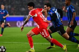 Luis Díaz en Atalanta vs. Bayern Múnich por la ida de los octavos de final de la Champions League.