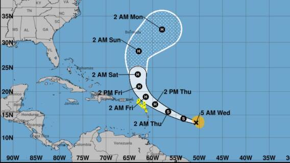 La tormenta tropical Jerry