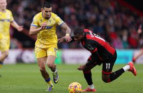 Daniel Muñoz, lateral derecho de Crystal Palace, en el partido contra Bournemouth, por la Premier League Daniel Muñoz, lateral derecho de Crystal Palace, en el partido contra Bournemouth, por la Premier League