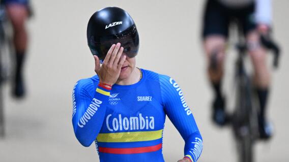Martha Bayona, deportista colombiana, en keirin en los Juegos Olímpicos de París 2024 Martha Bayona, deportista colombiana, en keirin en los Juegos Olímpicos de París 2024