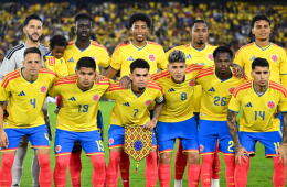 Formación de la Selección Colombia en partido de preparación contra Costa Rica en El Campín.