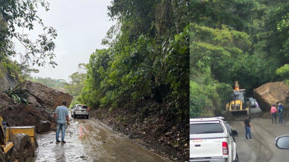Desprendimiento de rocas en vías de Santander.