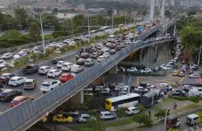 349329_BLU Radio. Colapsó movilidad en el sur de Medellín por cierres durante protestas / Foto: Cortesía