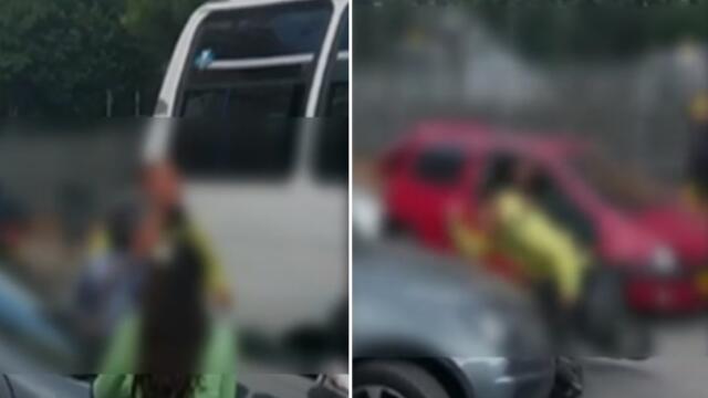 Por un choque, hombre sacó cuchillo para agredir a motociclista en Usaquén Por un choque, hombre sacó cuchillo para agredir a motociclista en Usaquén
