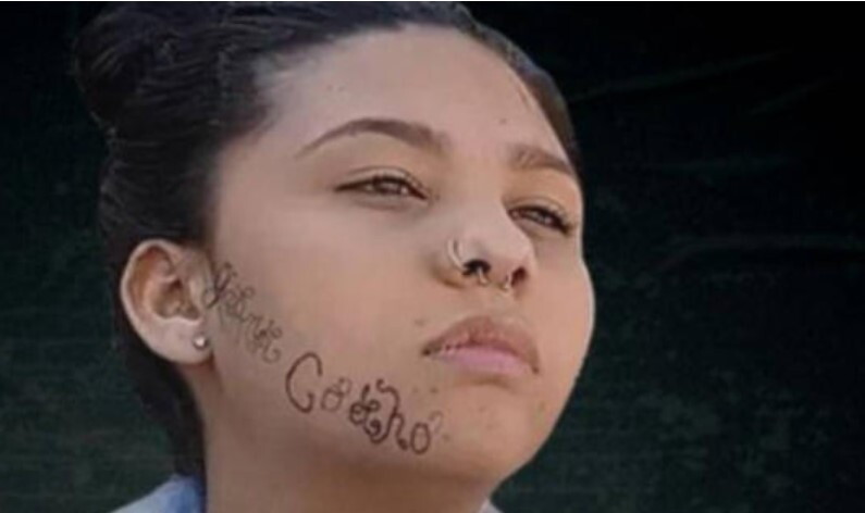 Mujer tatuada en su rostro por su ex