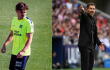 Julián Álvarez y Diego Simeone en Atlético de Madrid. 