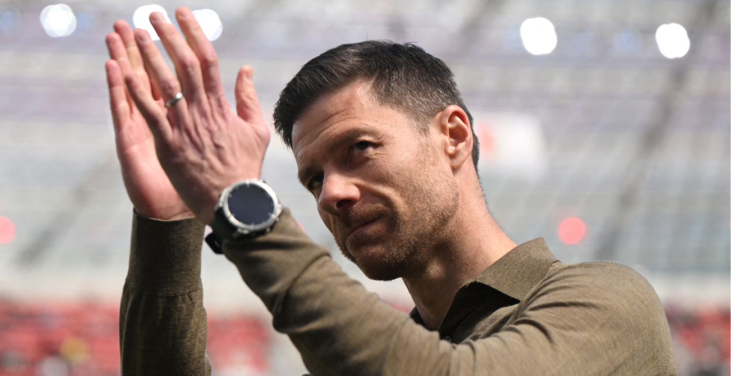 Xabi Alonso, director técnico español de Bayer Leverkusen, suena para ser el nuevo entrenador del Real Madrid
