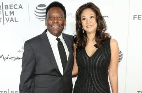 Pelé y Márcia Aoki