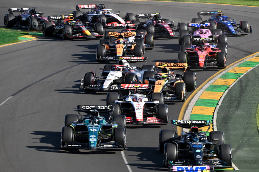 Acción de carrera del Gran Premio de Australia, de Fórmula 1