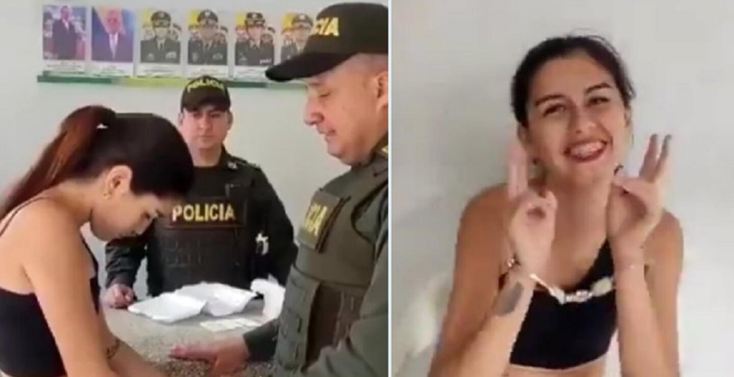 Una mujer se burló de la Policía mientras era detenida: indignante acción quedó en video