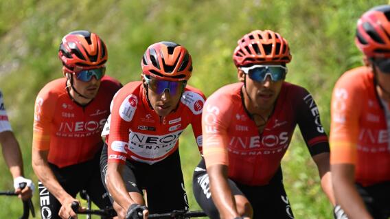 Egan Bernal, durante la etapa 7 del Tour de Suiza. Egan Bernal, durante la etapa 7 del Tour de Suiza.