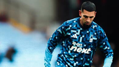 Daniel Muñoz, lateral del Nottingham Forest de la Premier League.