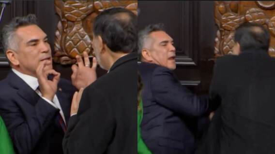 Pelea entre senadores de M