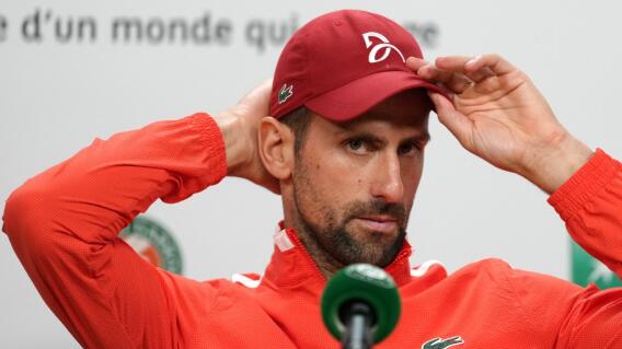 Novak Djokovic, en rueda de prensa en Roland Garros. Novak Djokovic, en rueda de prensa en Roland Garros.