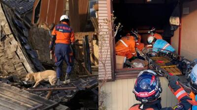 Perrita salvó a abuelita de 80 años que estaba bajos los escombros por terremoto en Japón