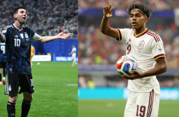 Lionel Messi y Lamine Yamal