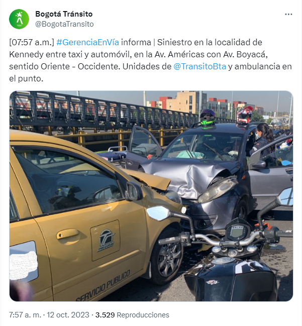 Grave accidente entre un taxi y un automóvil en la avenida Américas en ...