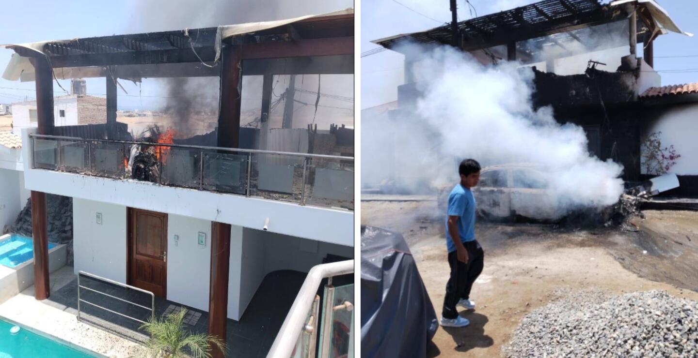 Avioneta chocó contra una vivienda en Lima, Perú