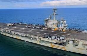 Así fue el paso del poderoso portaviones George Washington de EE. UU. en Colombia